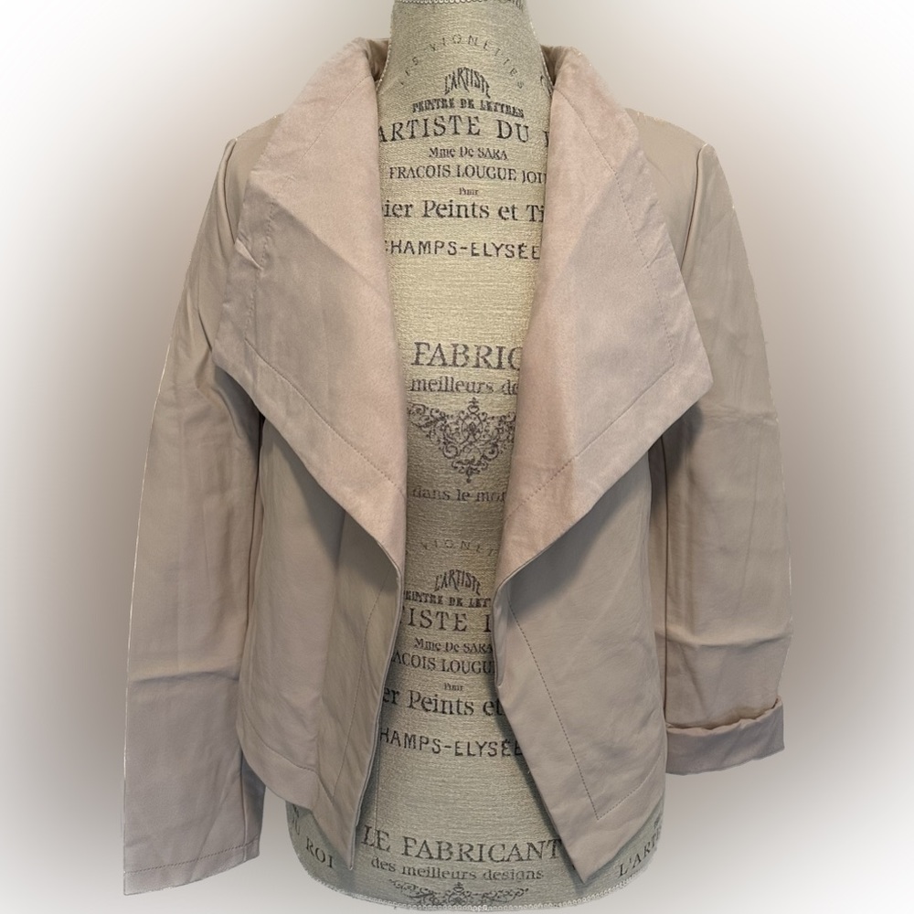 ✨ Blush Faux Leather Jacket ✨